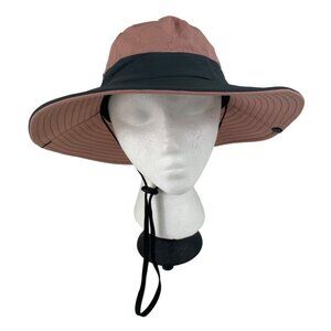 Sun Shade Gray/Pink Women’s Ponytail Sun Hat UV Protection Foldable Wide Brim
